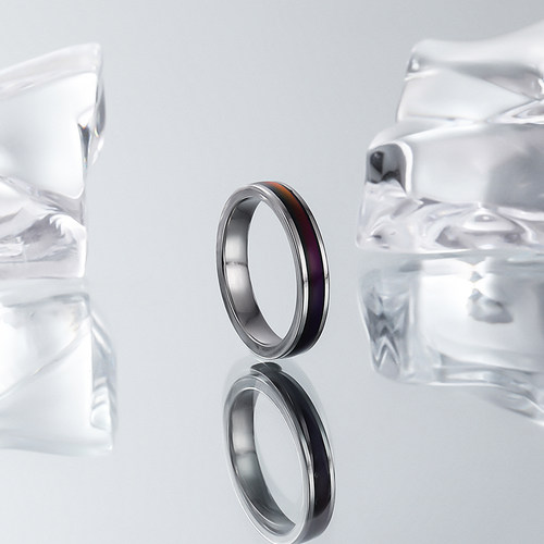 VOYAGE变色钛钢素圈戒指男女潮牌食指男士高级感男生小众设计指环 - 图2