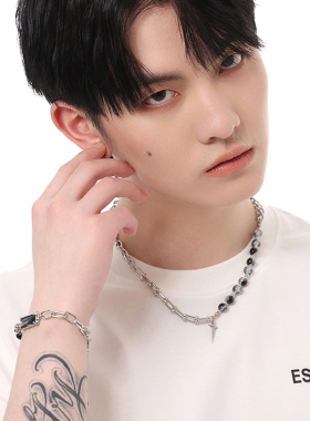 VOYAGE锆石冰裂珠项链小众高级