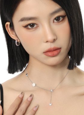 VOYAGE山茶花蝴蝶项链小众高级感