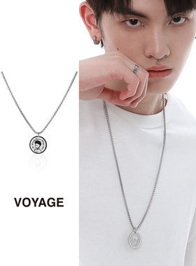 VOYAGE情侣钛钢吊坠项链男女