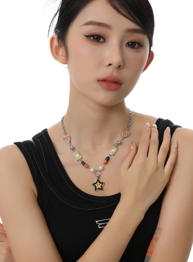 VOYAGE幸运星笑脸小众设计项链