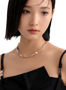 VOYAGE彩色米珠串珠项链配饰女