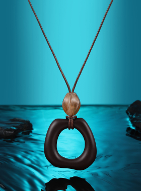 不规则圆环镂空长款项链女毛衣链