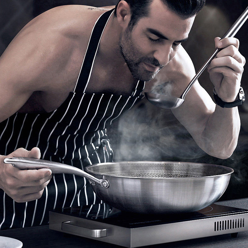 KBH 康巴赫 CYJ32B1 三代升级款316不锈钢不粘锅 炒锅 32cm 天猫优惠券折后￥159包邮（￥499-340）