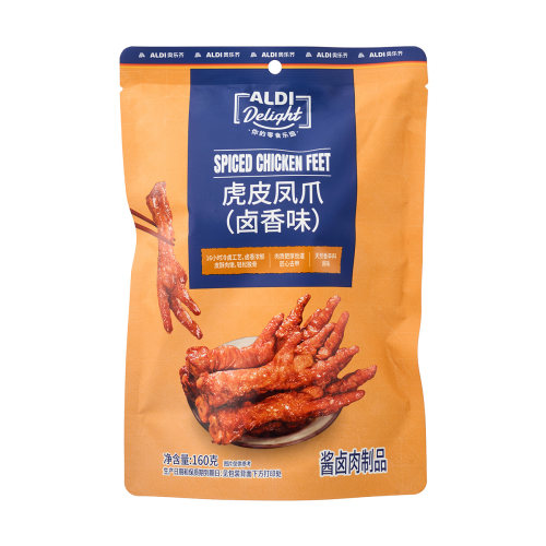 奥乐齐ALDI delight 虎皮凤爪卤香味160g 国内网红超市零食代购 - 图3