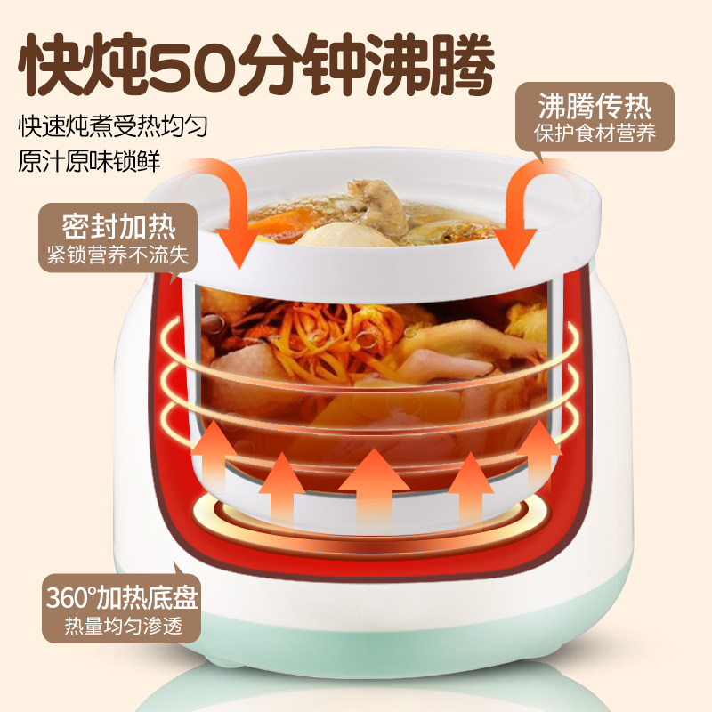 全自动炖盅煲粥锅砂锅家用bb快炖锅 诺崔特电器电炖/煮粥锅/文火炉