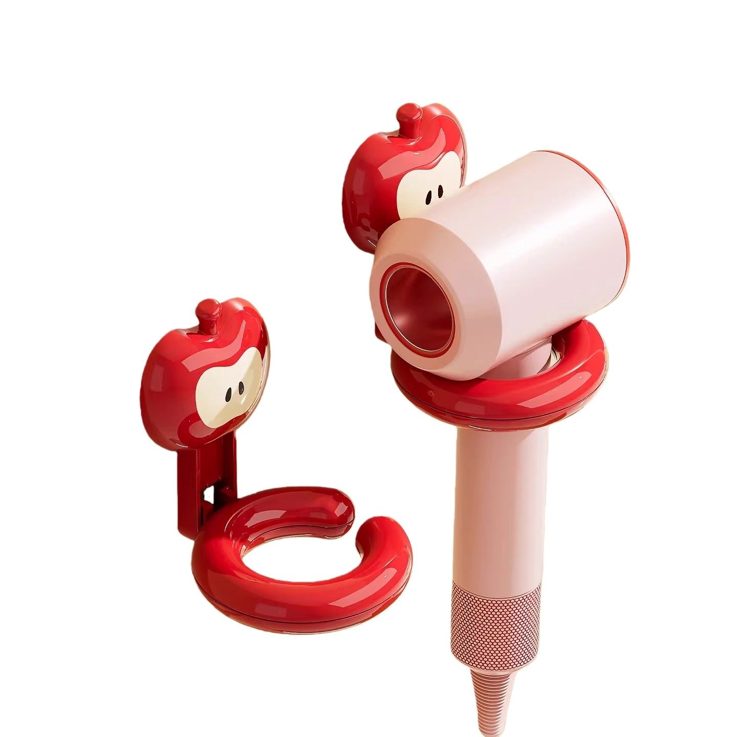 吹风机收纳置物架免打孔苹果苹果造型吸盘式风筒支架挂架收纳架,淘宝优惠券,粉丝福利购,淘宝优惠卷