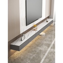 Suspended TV Cabinet Tea Table Combo Brief Modern Living Room Rock Board TV Cabinet Suspended Small Family Light Extravagant