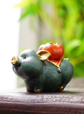 创意招财吉祥如意大象桌面摆件