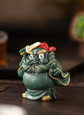 瓷山造物青砂石钟馗赐福摆件