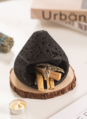 日式秘鲁圣木小壁炉净化香薰炉