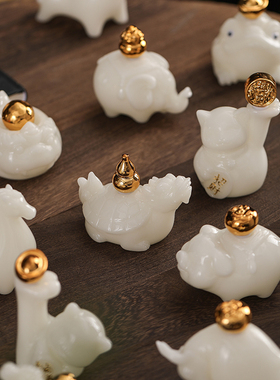 陶瓷璞玉马上有钱招财装饰品