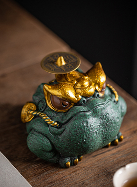 瓷山造物青砂石装饰摆件中式客厅