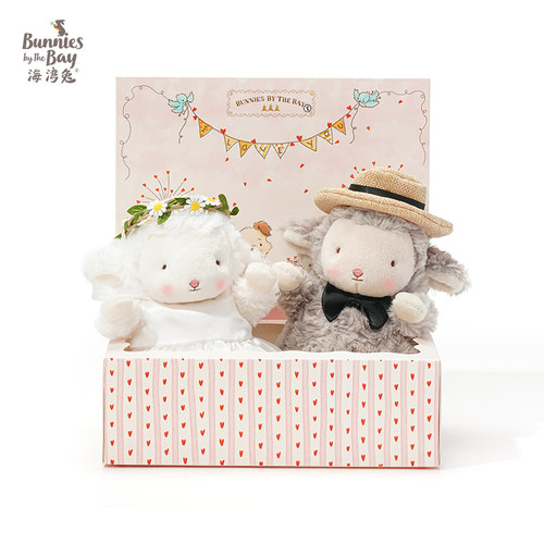 海湾兔情侣小羊公仔情人节礼物送女友玩偶压床娃娃一对bunnies - 图2