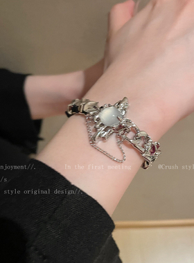 冷淡风月光石金属手链