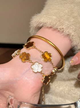 新中式五花手链女秋冬轻奢高级感