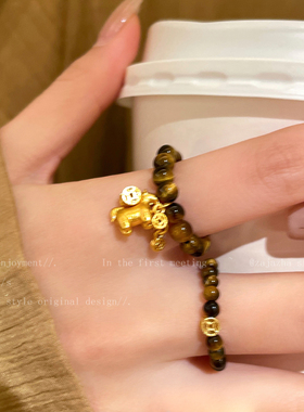 本命年小马铜钱戒指女