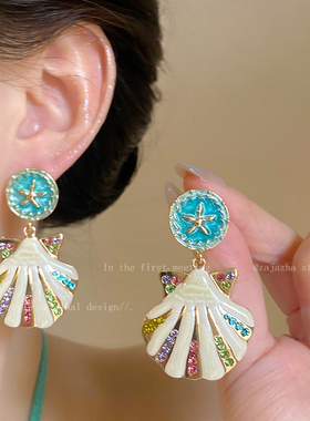 星贝缀链~波西米亚海星贝壳项链