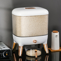 Plum Workshop Installed Rice Pail Household Food Grade Pest-Proof Moisture-Proof Sealed Rice Containing Box Metering Rice Box Automatic Rice-Out