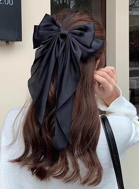 大蝴蝶结发夹红色夹子头饰发绳女