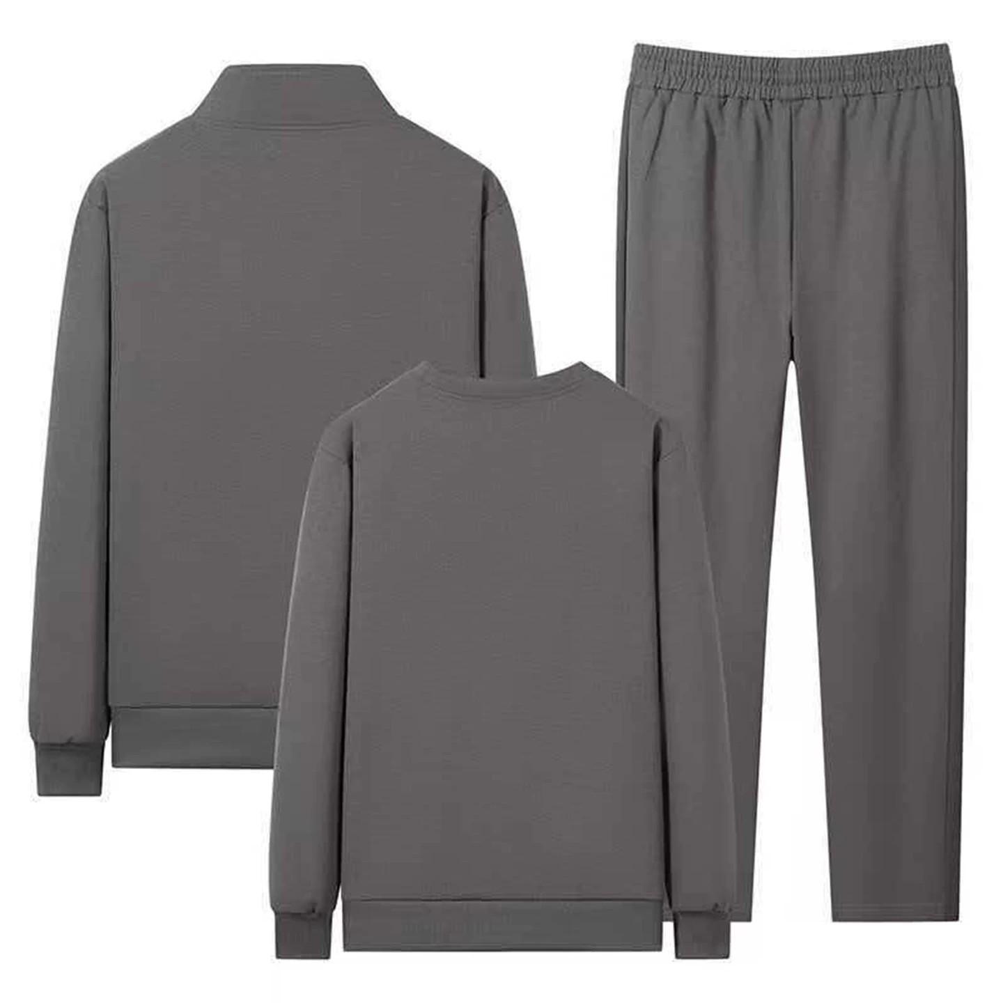 Lu Haifeng men's middle-aged and elderly sports suits spring and autumn men's casual jackets and pants long-sleeved T-shirts three-piece trendy set