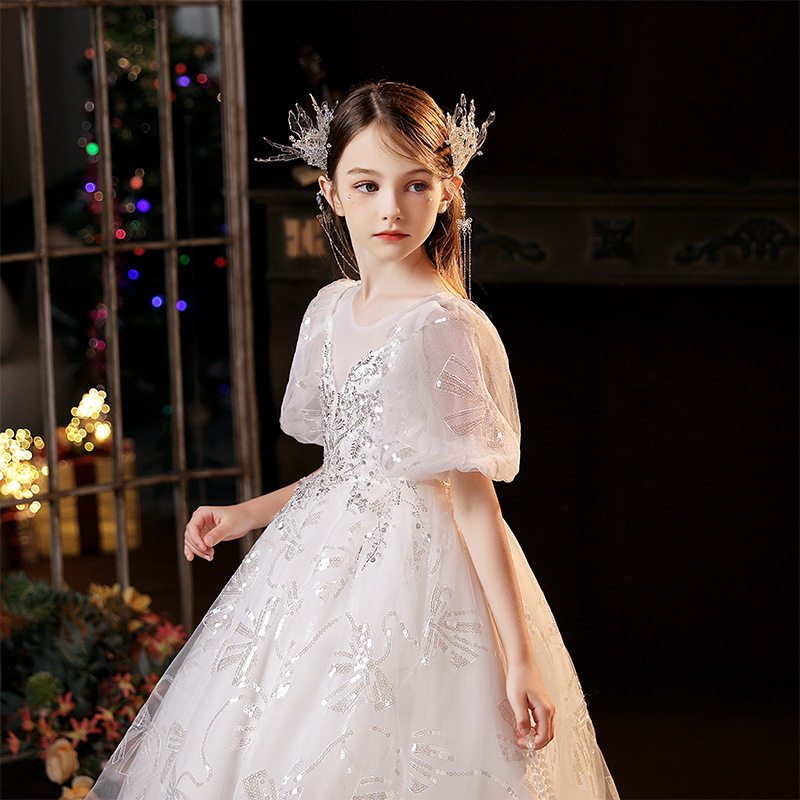 高端花童婚礼礼服高端洋气冬季新款公主长裙钢琴生日儿童演出服,淘宝优惠券,粉丝福利购,淘宝优惠卷