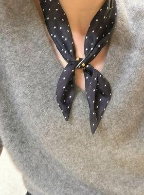 拉丝星环戒指高级感创意丝巾扣