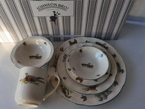 Foreign Trade Raw Single Export British Classic JBS Mandarin Duck Series Ceramic Cutlery Round Plate Bowl