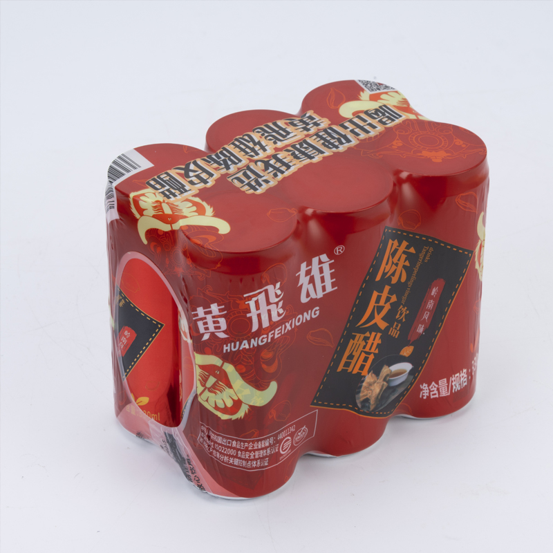 豪园开胃健康陈皮醋风味休闲饮料330mL罐装新会陈皮酒水