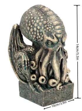 独立站新品万圣节摆件克鲁苏神话雕像CTHULHU STATUE树脂工艺品