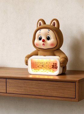 软萌红兔摆件居家吉祥装饰