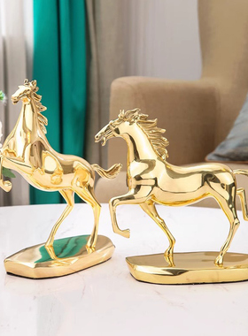 铜马摆件高端马到成功客厅样板房办公室老板桌装饰品商务生肖礼品