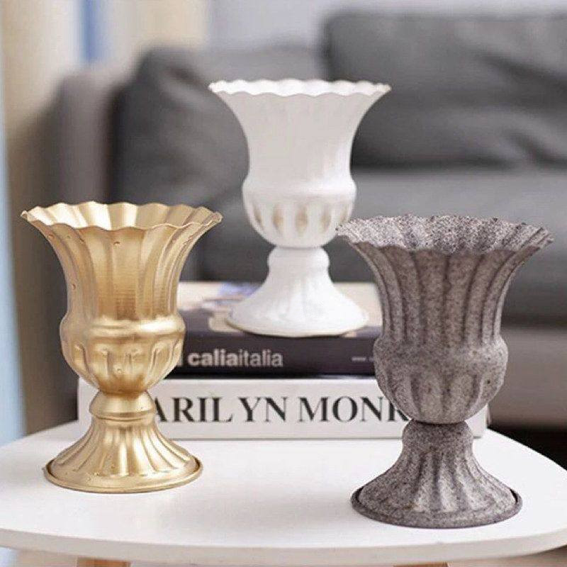 欧式复古铁艺花盆婚礼装饰干花插花器家居酒店花瓶摆件,淘宝优惠券,粉丝福利购,淘宝优惠卷