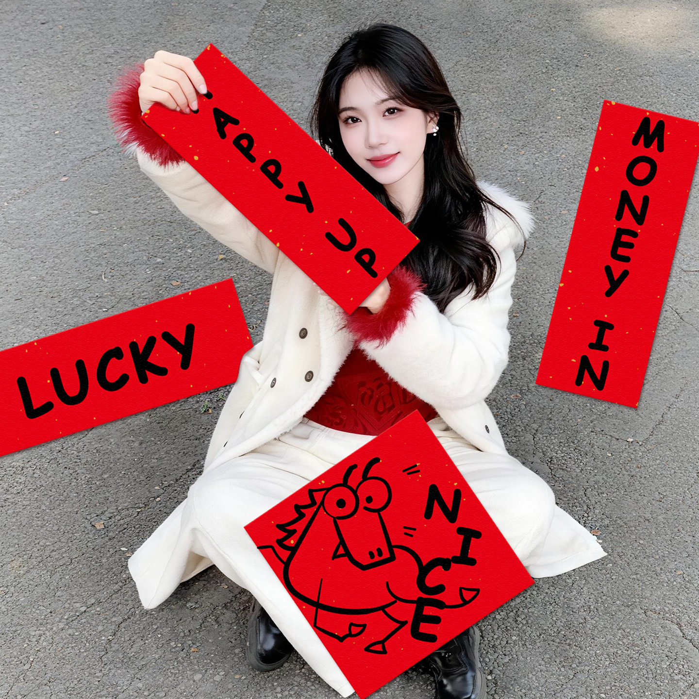 2026新款春节创意对联福字马年手持拍摄道具新年过年装饰节庆用品,淘宝优惠券,粉丝福利购,淘宝优惠卷