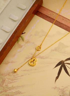 鱼鳞葫芦流苏项链女时尚新中式