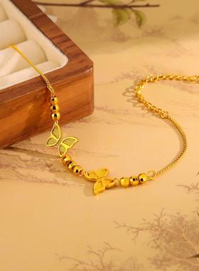 双蝴蝶转运珠手链女时尚2025新款
