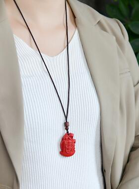 帝王砂朱砂红砂府上有财貔貅吊坠