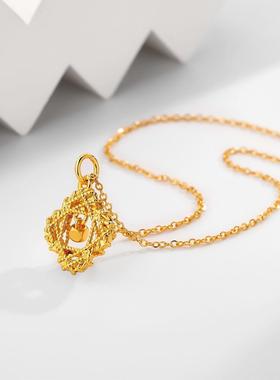 四叶草织梦网项链女2024新款镂空