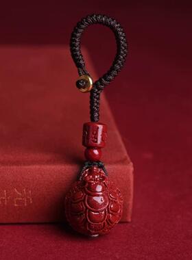 紫金砂朱砂龙龟钥匙扣手机链多