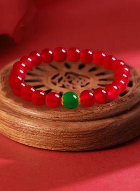 红绿珠手串女新中式简约气质轻奢