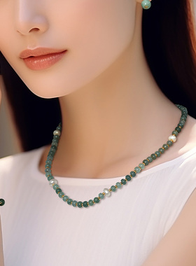 YPYN女925银新中式绿色珠串手链