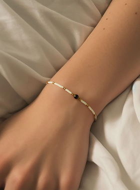 YPYN古典法式复古风白色串珠手链