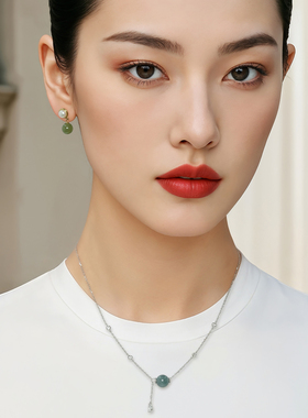 一撇一捺YPYN翡翠项链女925银