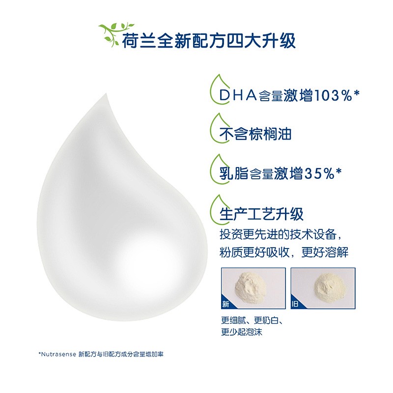 HeroBaby白金版原装进口婴幼儿配方牛奶粉2段6-12个月800g*6罐