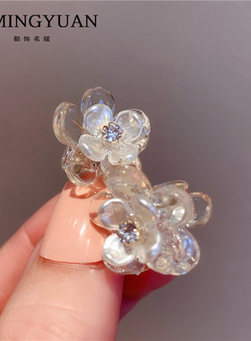 迷人的小花~透明色甜美装饰发夹