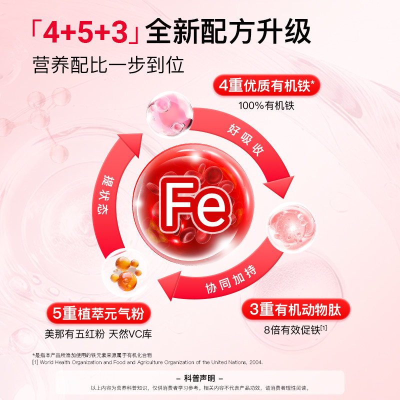 【直播专享】Minayo美那有富铁软糖高阶元气铁女性铁剂孕妇tk