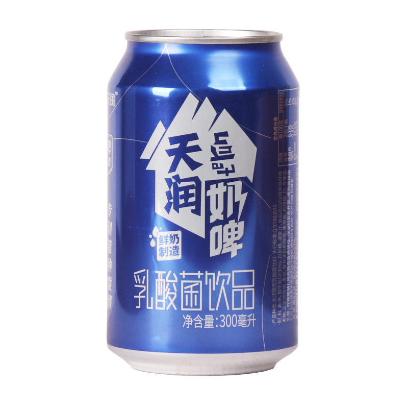 天润奶啤300ml*6瓶新疆奶啤天润酸奶整箱网红款罐装饮料乳酸菌-图3