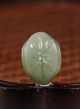 涵玉舍龟甲单珠手链和田玉碧玉