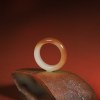 Hanyushe 18mm Qiemo sugar white material Hetian jade ring