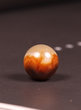 14mm苏工新疆和田玉籽黄沁圆珠单珠散珠多宝手串手链配珠